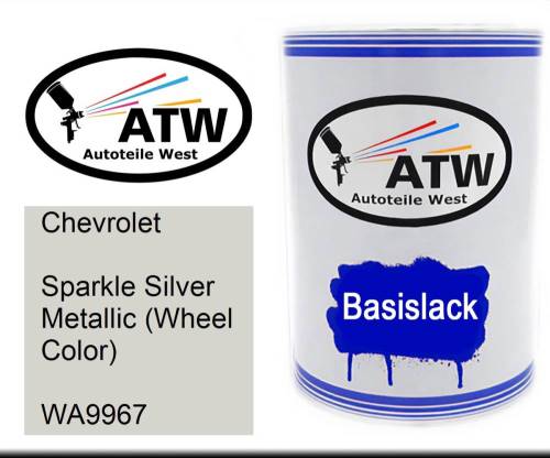 Chevrolet, Sparkle Silver Metallic (Wheel Color), WA9967: 500ml Lackdose, von ATW Autoteile West.